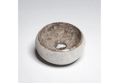 Waskom Loutro Rocky T Rond 40x40x15 cm Marmer Taupe