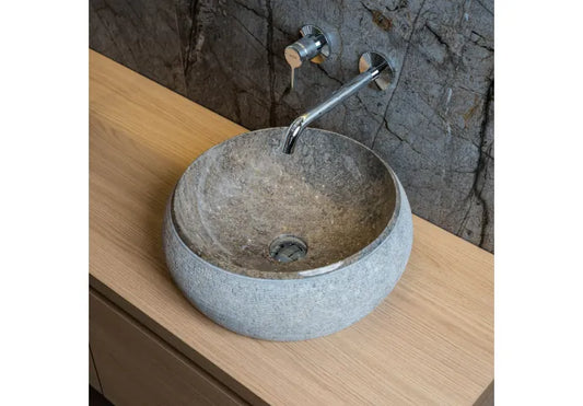 Waskom Loutro Rocky T Rond 40x40x15 cm Marmer Taupe