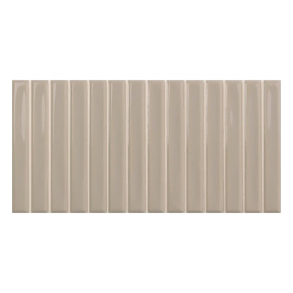 WOW SWEET BARS GREIGE GLOSS Wandtegel 12,5×25 cm (doosinhoud 0.438 m2)1