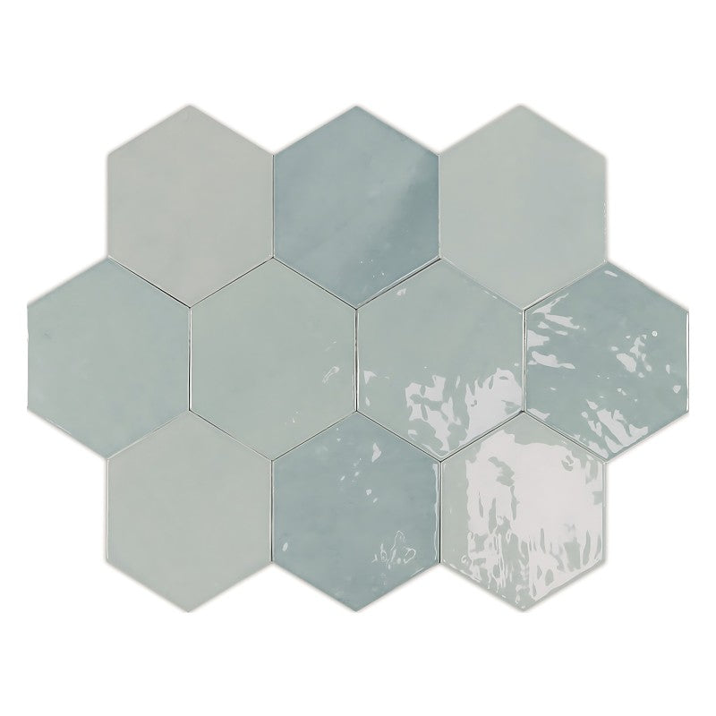 WOW ZELLIGE HEXA AQUA Wandtegel 10,8×12,4 cm (doosinhoud 0.382 m2)2