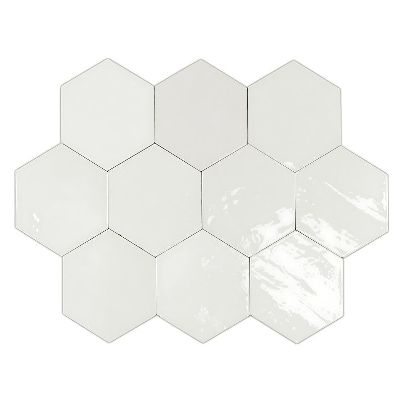 WOW ZELLIGE HEXA WHITE Wandtegel 10,8×12,4 cm (doosinhoud 0.382 m2)2