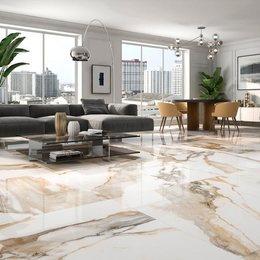 GEO TILES CRASH Vloertegel Beige Mat 120×120 cm (doosinhoud 1.44 m2)2