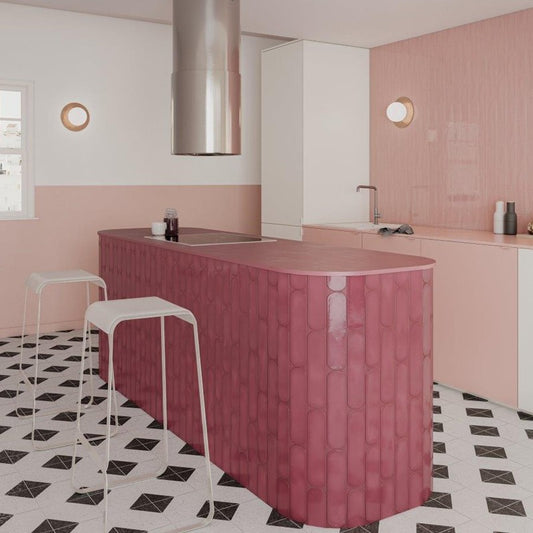 Wandtegel Wow GRACE Berry Oval Gloss 7.5×30 cm (doosinhoud 0.444 m2)2